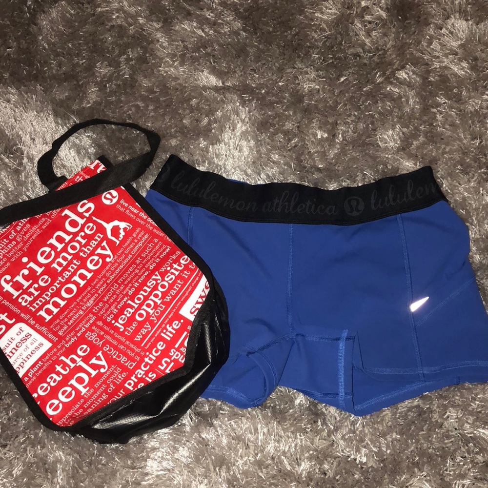 lulu lemon shorts with bag included